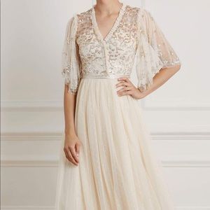 Needle and Thread Patchwork midi ballerina dress